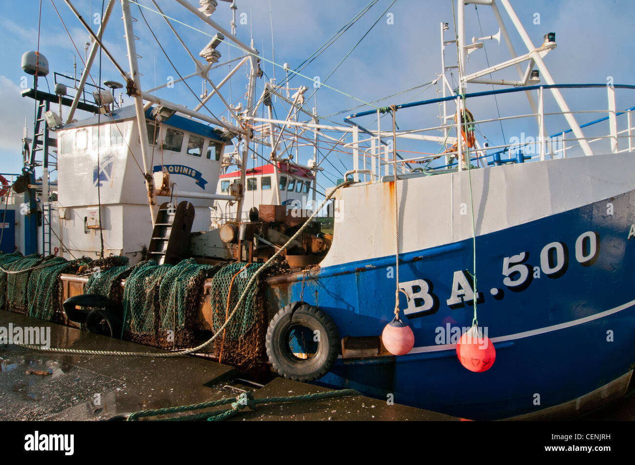 Moored Scottish fishing trawlers in Kirkcudbright Stock Photo Alamy