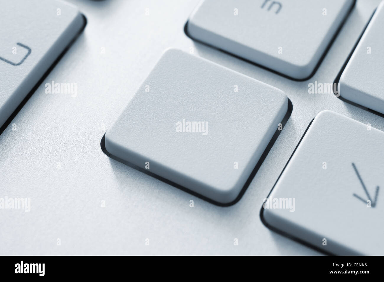 Blank button on the keyboard. Toned Image. Stock Photo