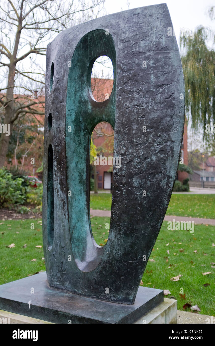 Barbara Hepworth sculpture in St. Street, Norwich, Norfolk, UK