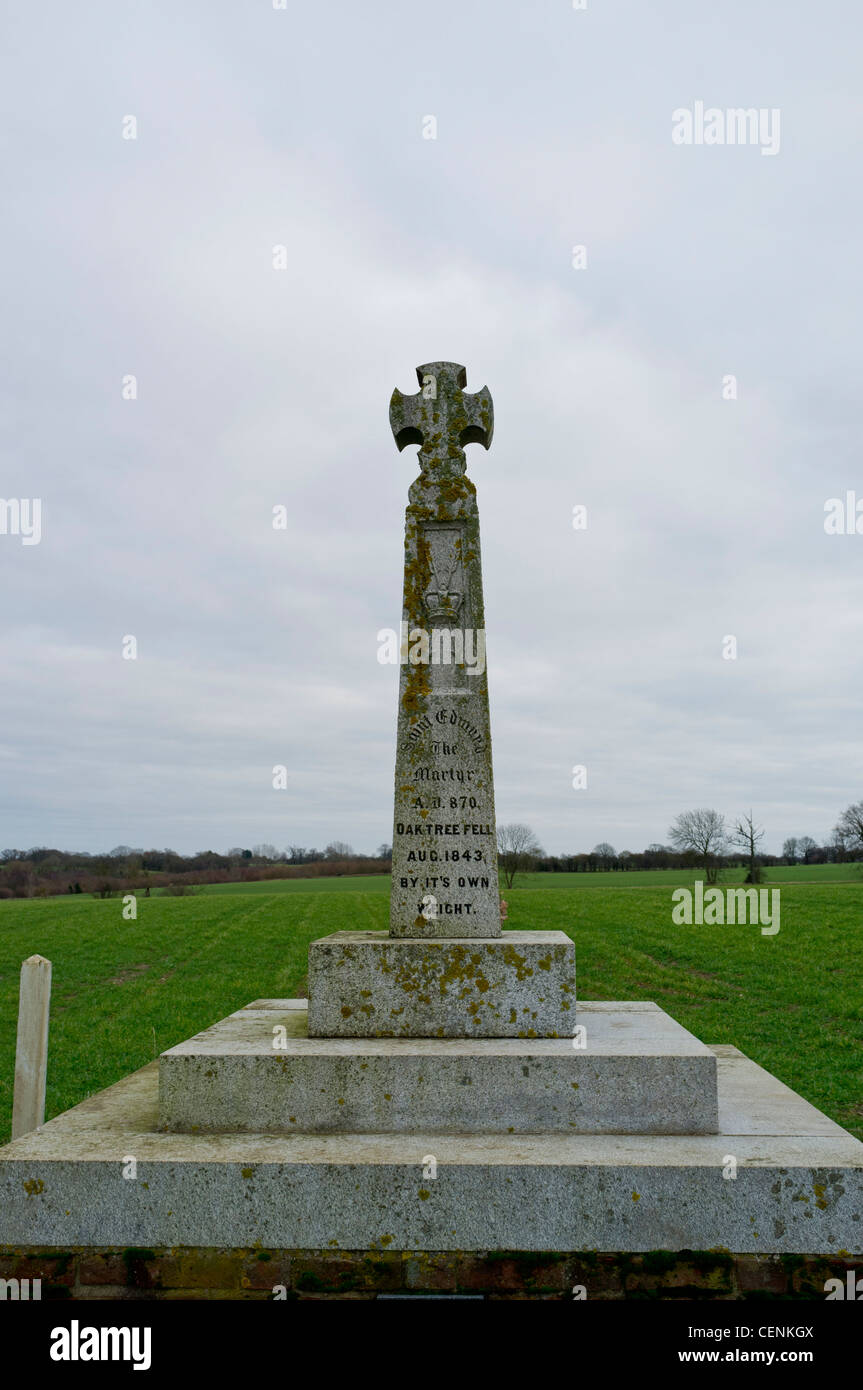 St. Edmund memorial, Hoxne, Suffolk, UK Stock Photo