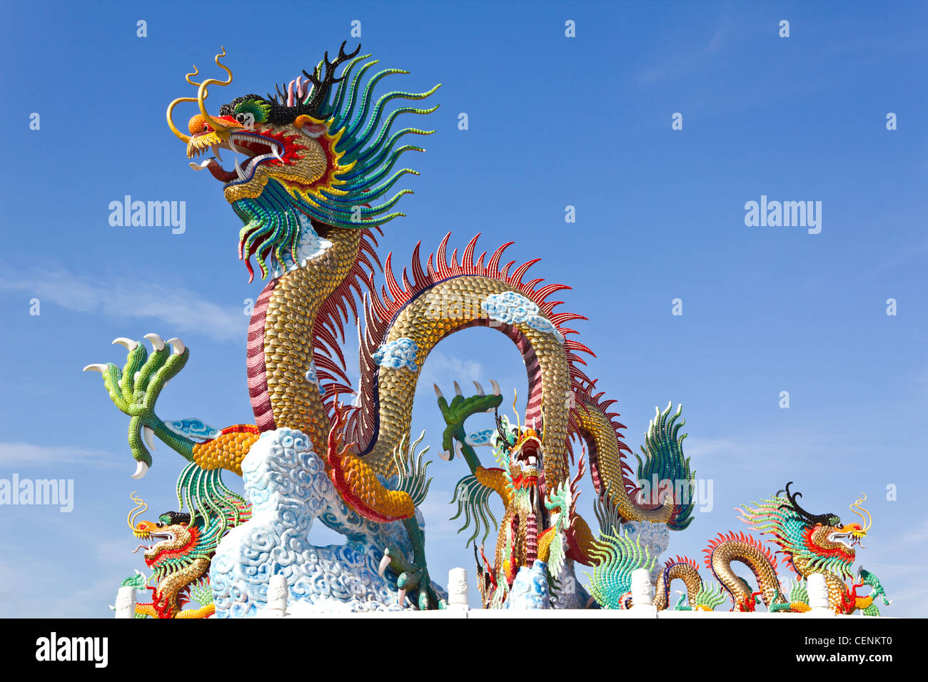 Asian dragon blue art hi-res stock photography and images - Alamy