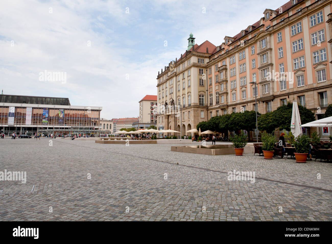 Altmarkt Platz Dresden old market place, Dresden Germany Stock Photo