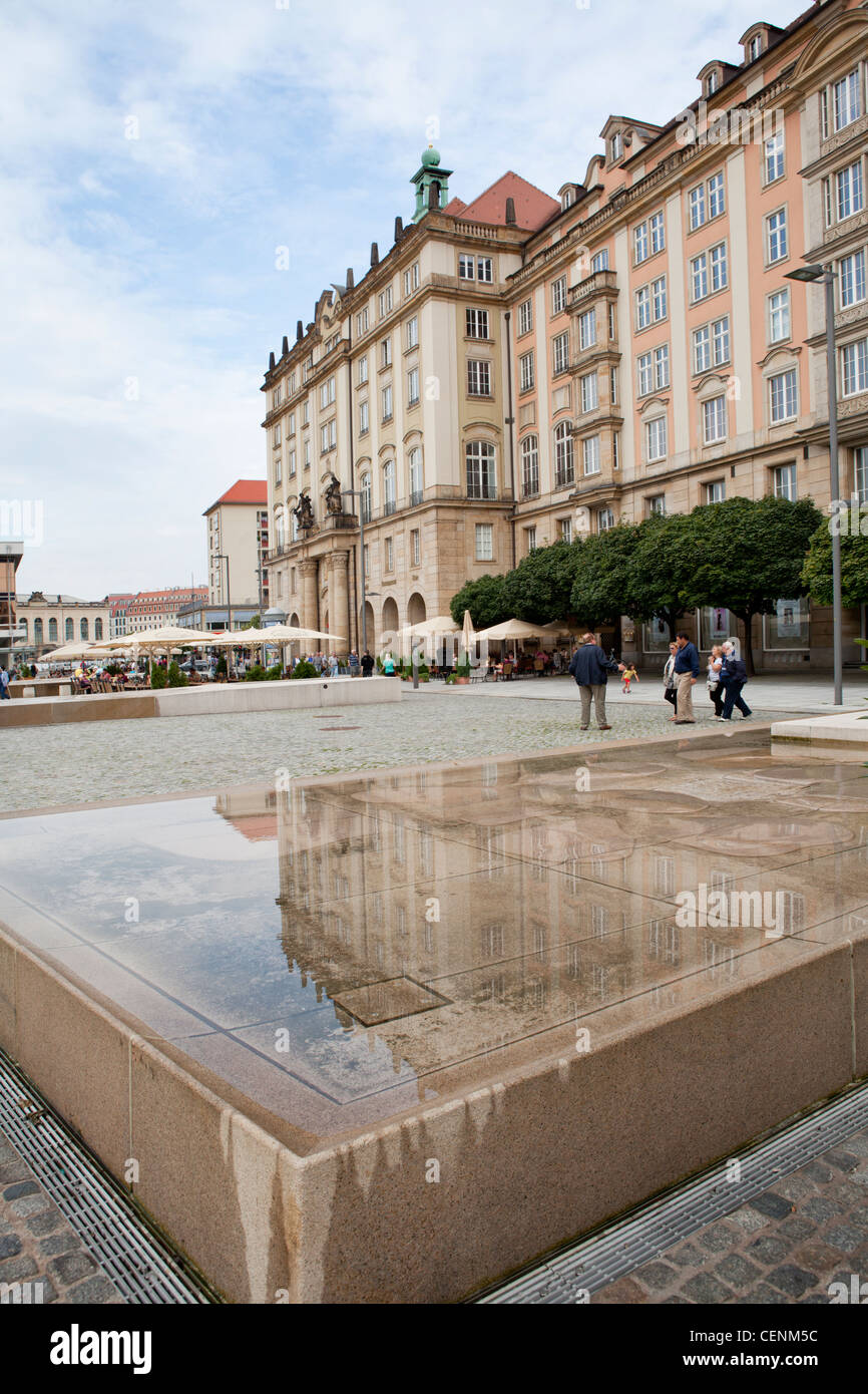 Altmarkt Platz Dresden - old market place, Dresden Germany Stock Photo