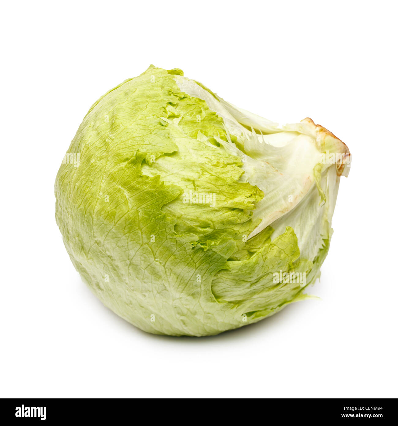 Iceberg or crisphead lettuce on white background Stock Photo