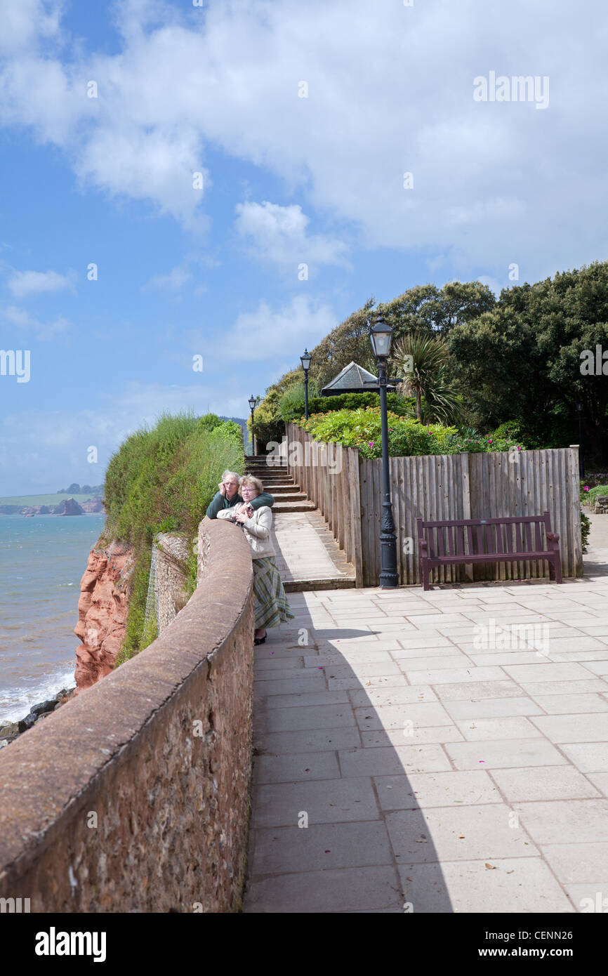 Europe, England, Devon, Sidmouth, Views of coastline from Connaught