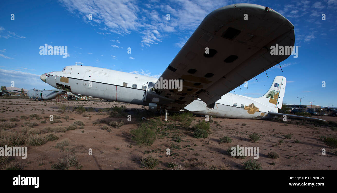 Tucson, Arizona A military aircraft salvage yard next to Davis