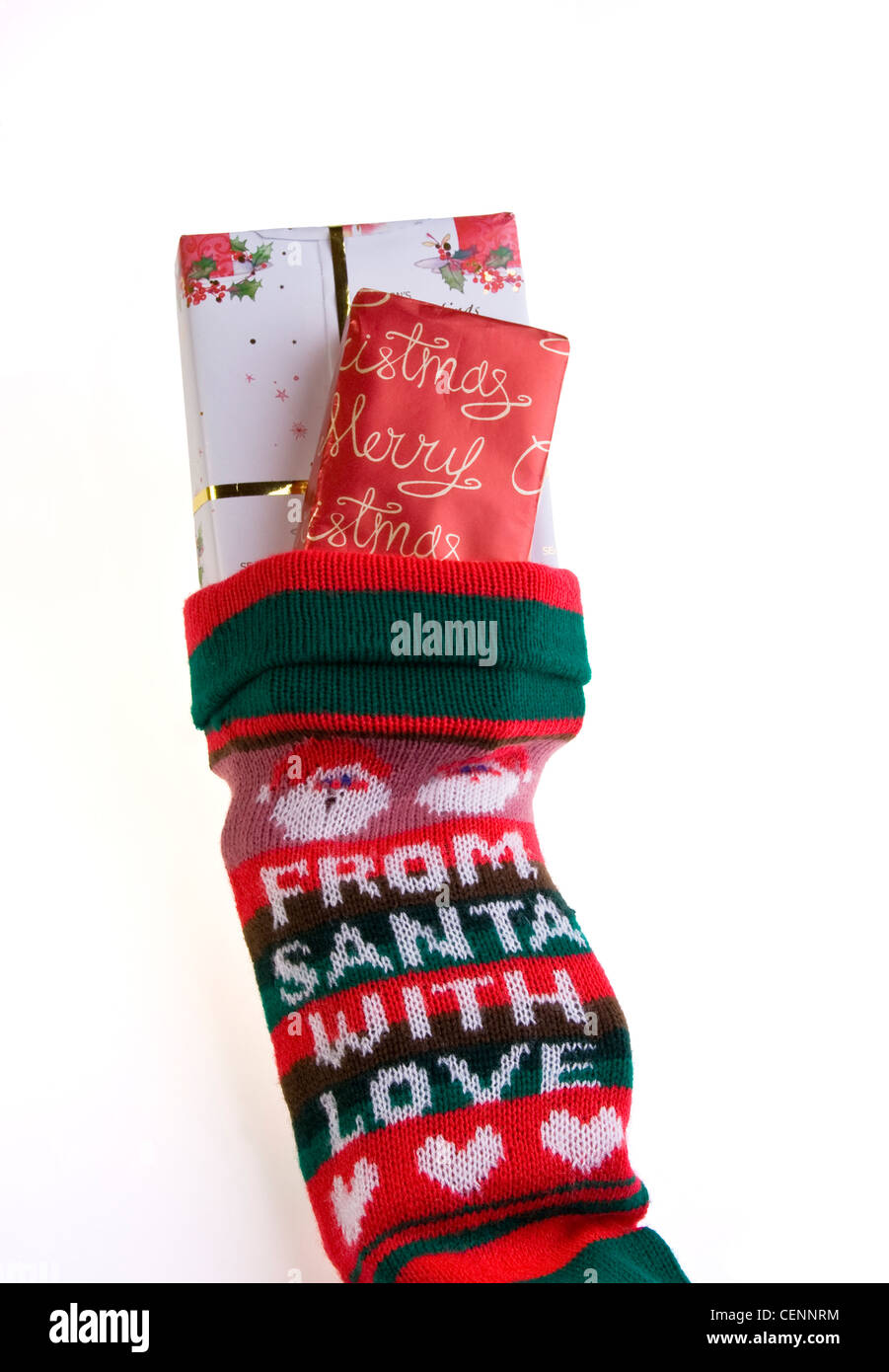 Traditional Christmas stocking Stock Photo