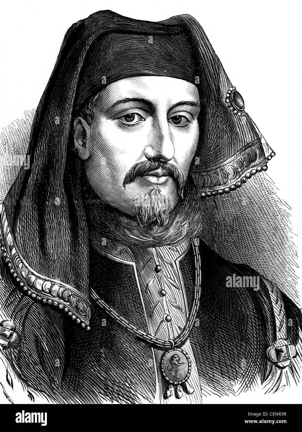 Henry IV (1367-1413) king of England from 1399 to 1413. Wood engraving end of XIX th century - London Stock Photo