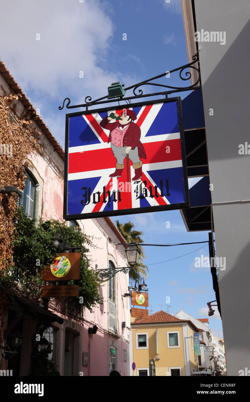 The John Bull, English public house, English Pub, Cascais, Lisbon, Portugal Stock Photo