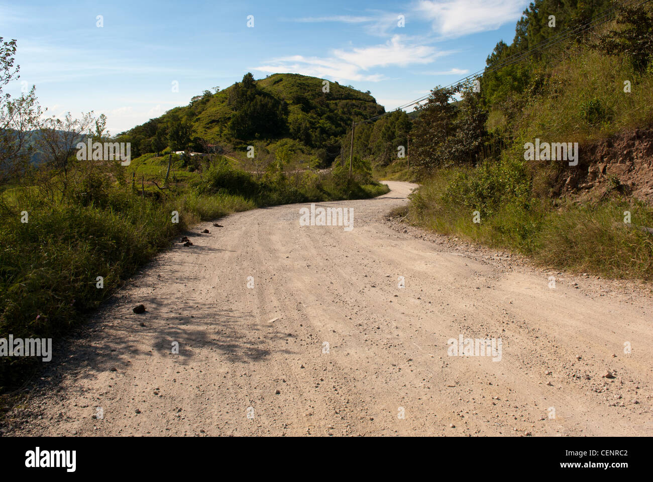 A 4x4 track / off road track in Monteverde, Costa Rica. Stock Photo
