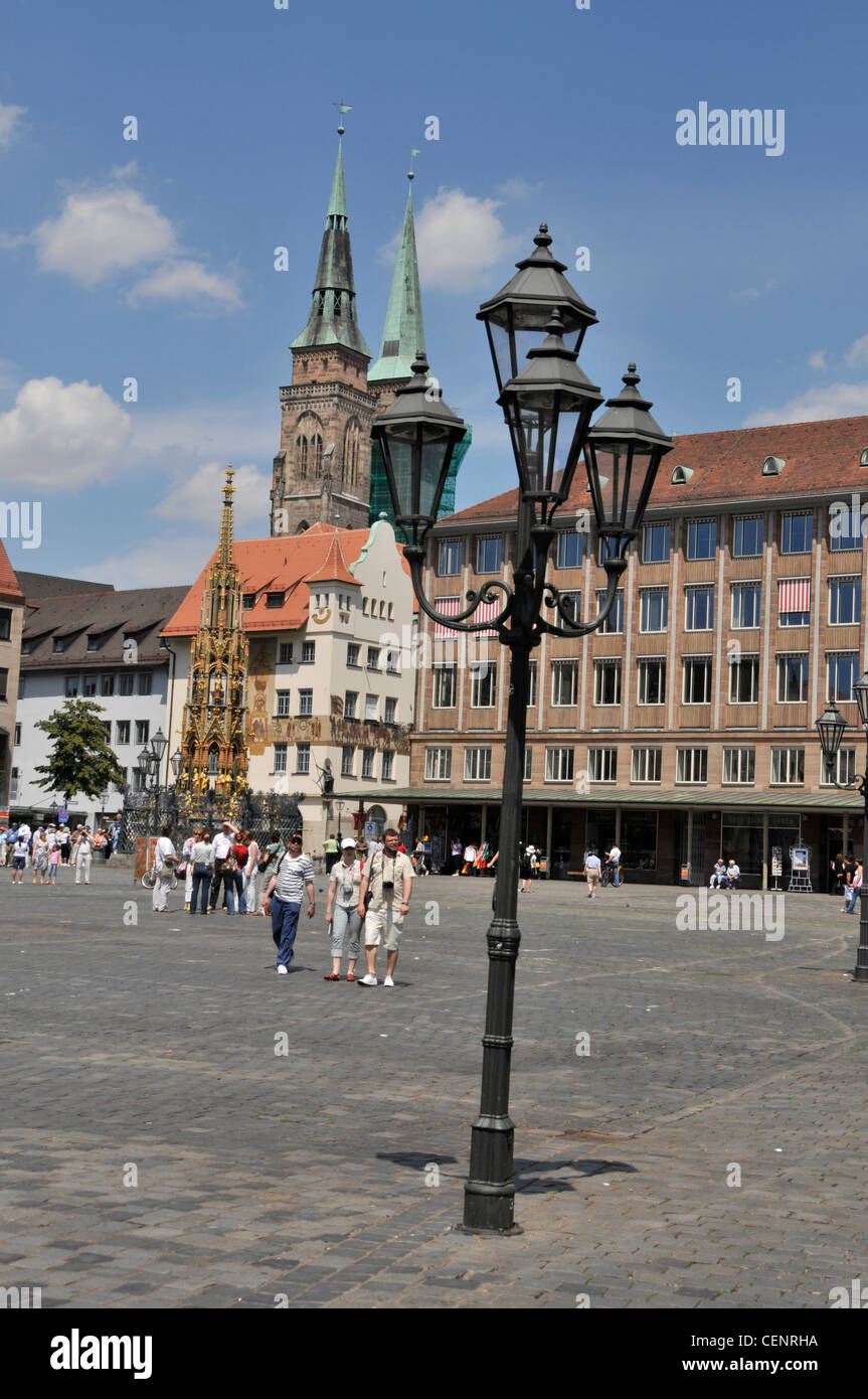Nuremberg's main market square,Hauptmarkt It is the city's largest