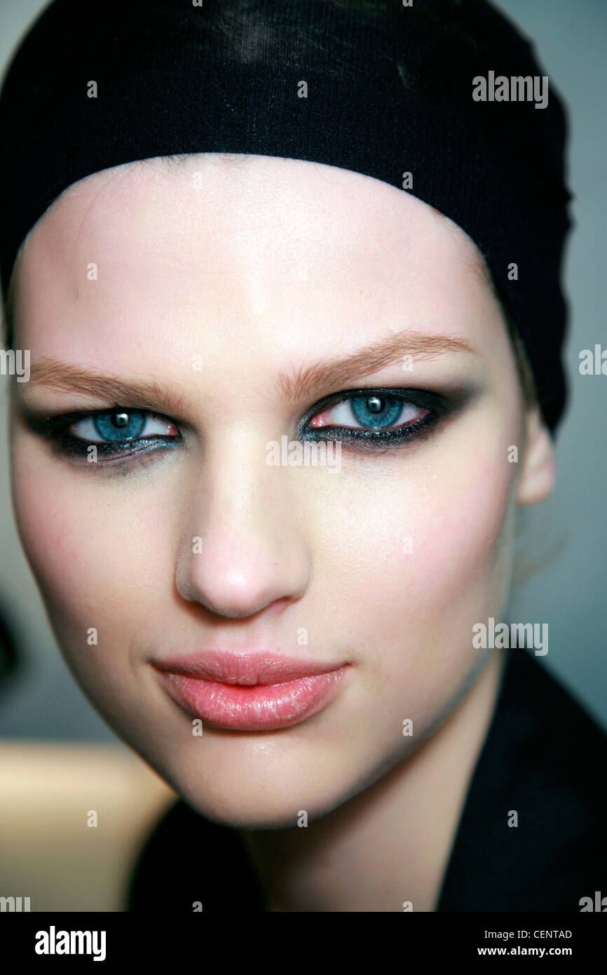 Celine Backstage Paris Autumn Winter Model wearing black headband