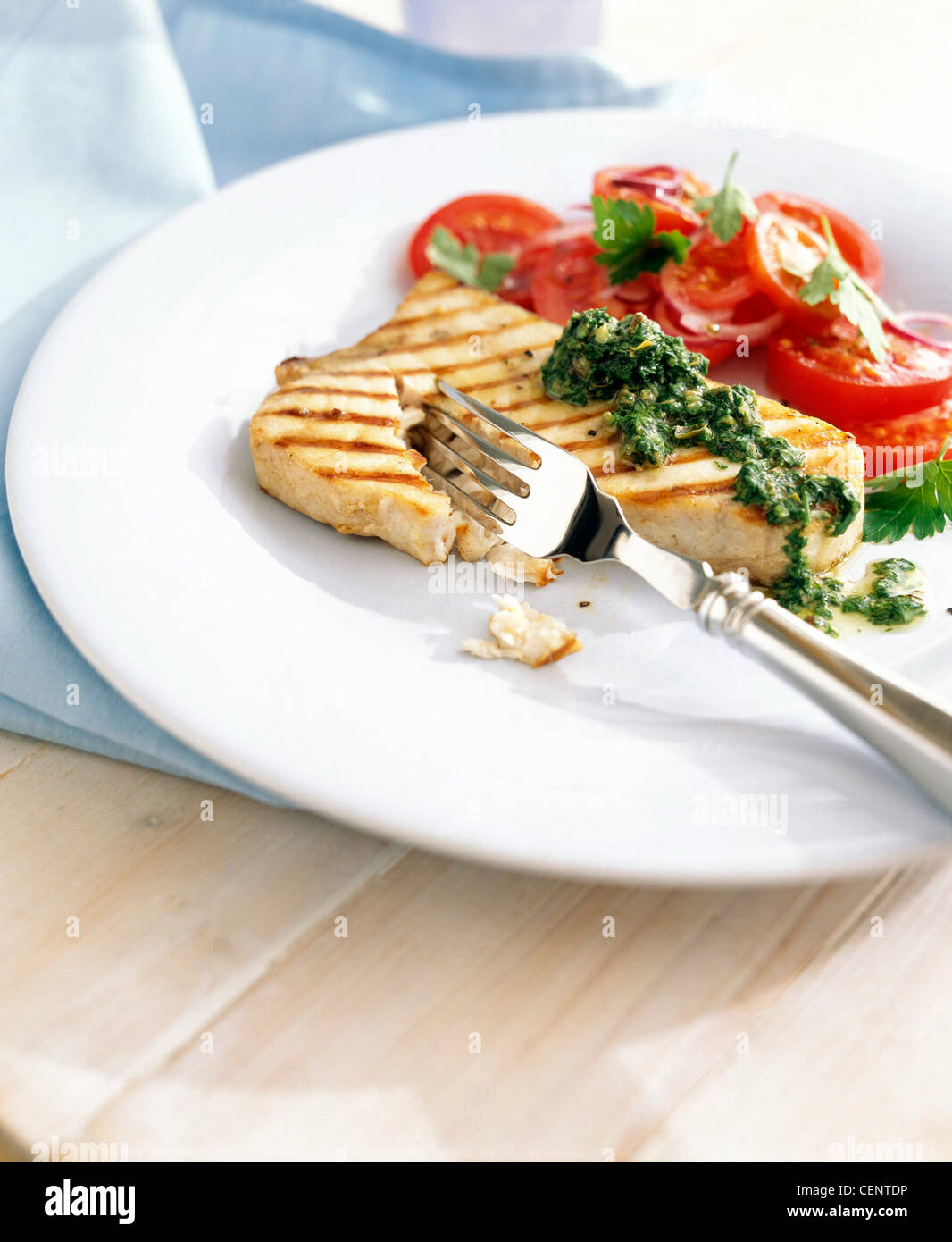 Griddled Swordfish Salsa Verde Salsa Verde is a fresh, tasty sauce