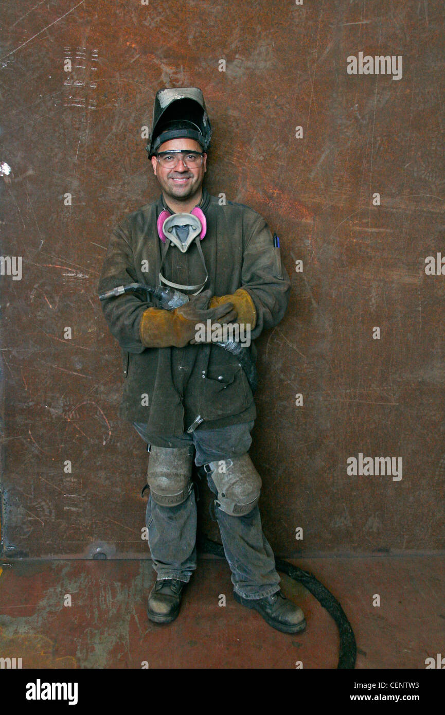 Tug boat repair man Stock Photo Alamy