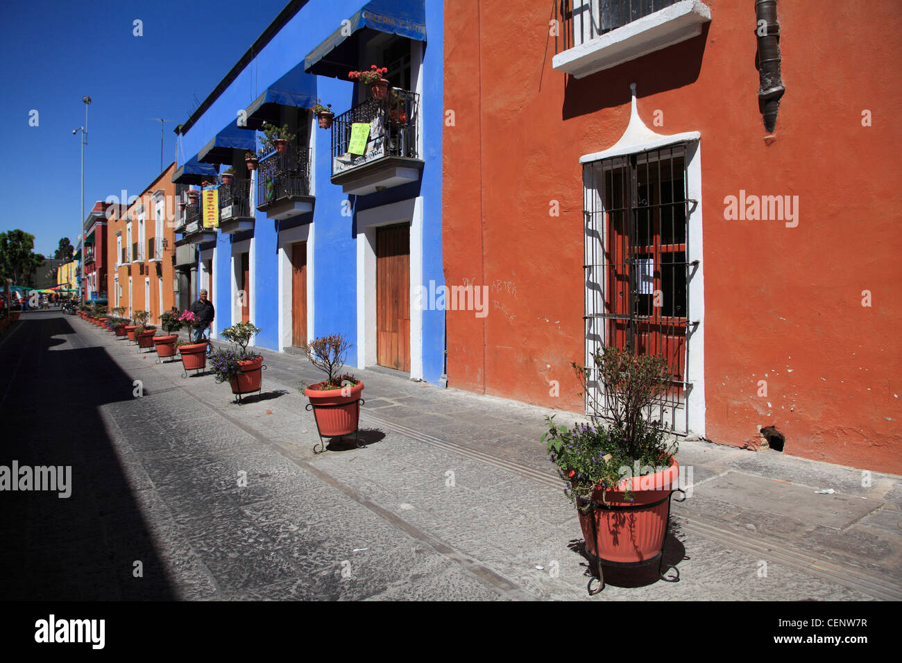 Colonial architecture, Puebla, Historic Center, Puebla State, Mexico Stock Photo