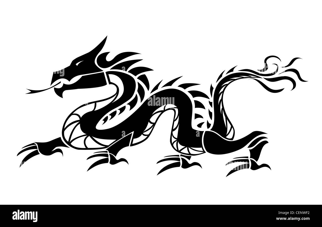 Chinese Dragon Black and White Stock Photos &amp; Images - Alamy