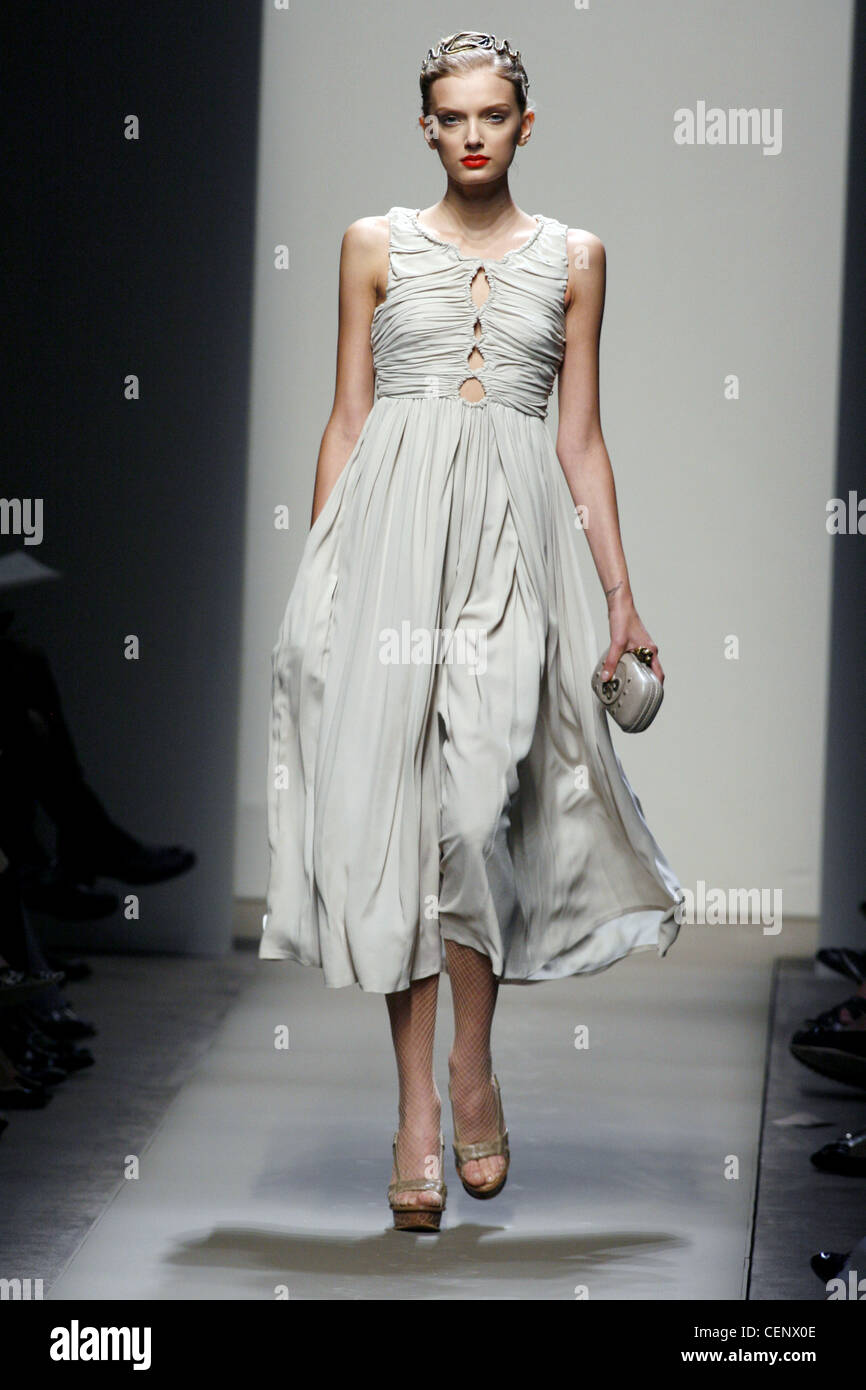Bottega Milan Ready to Wear Spring Summer Pale blue sleeveless