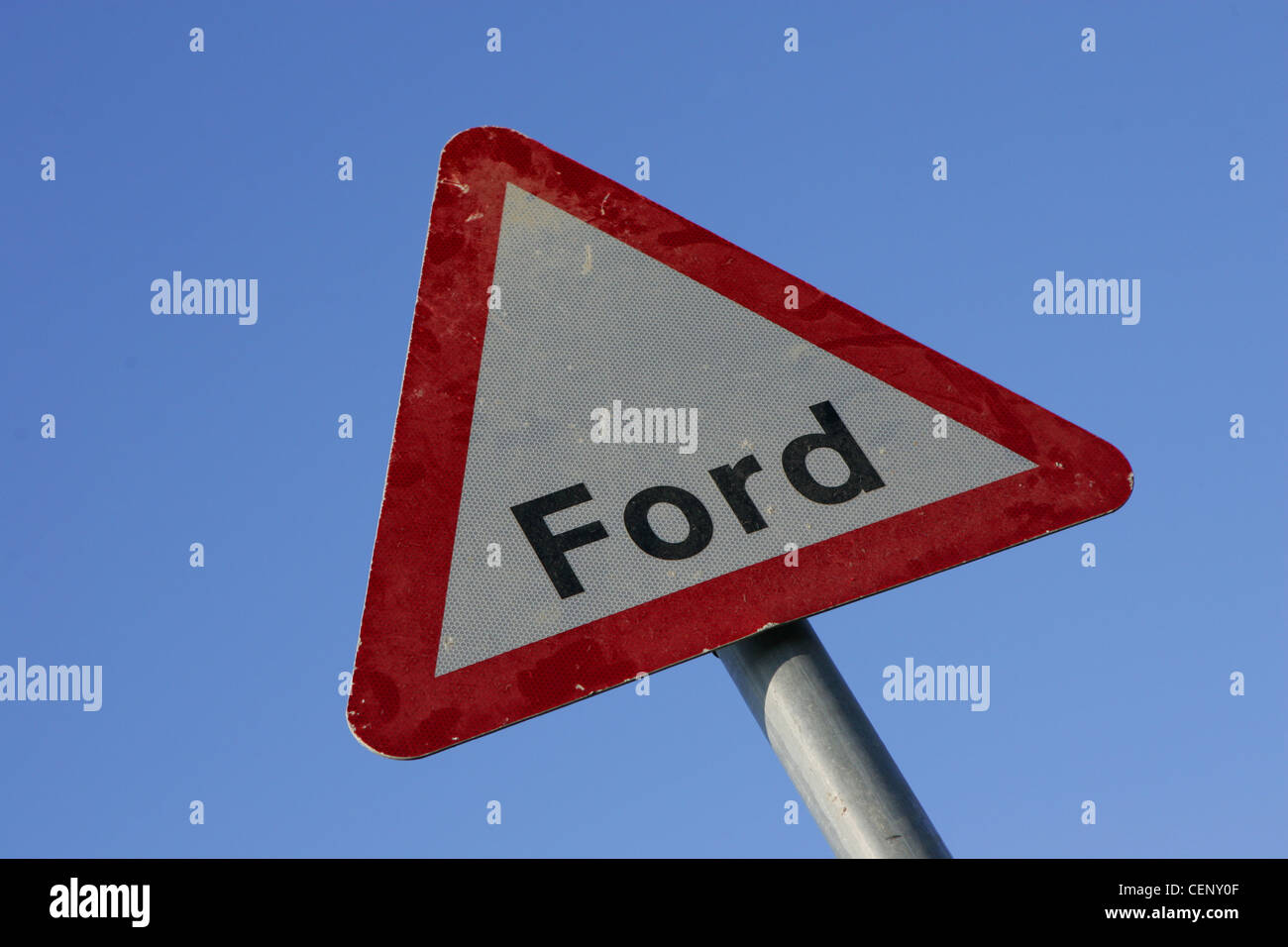 ford sign, road ford Stock Photo