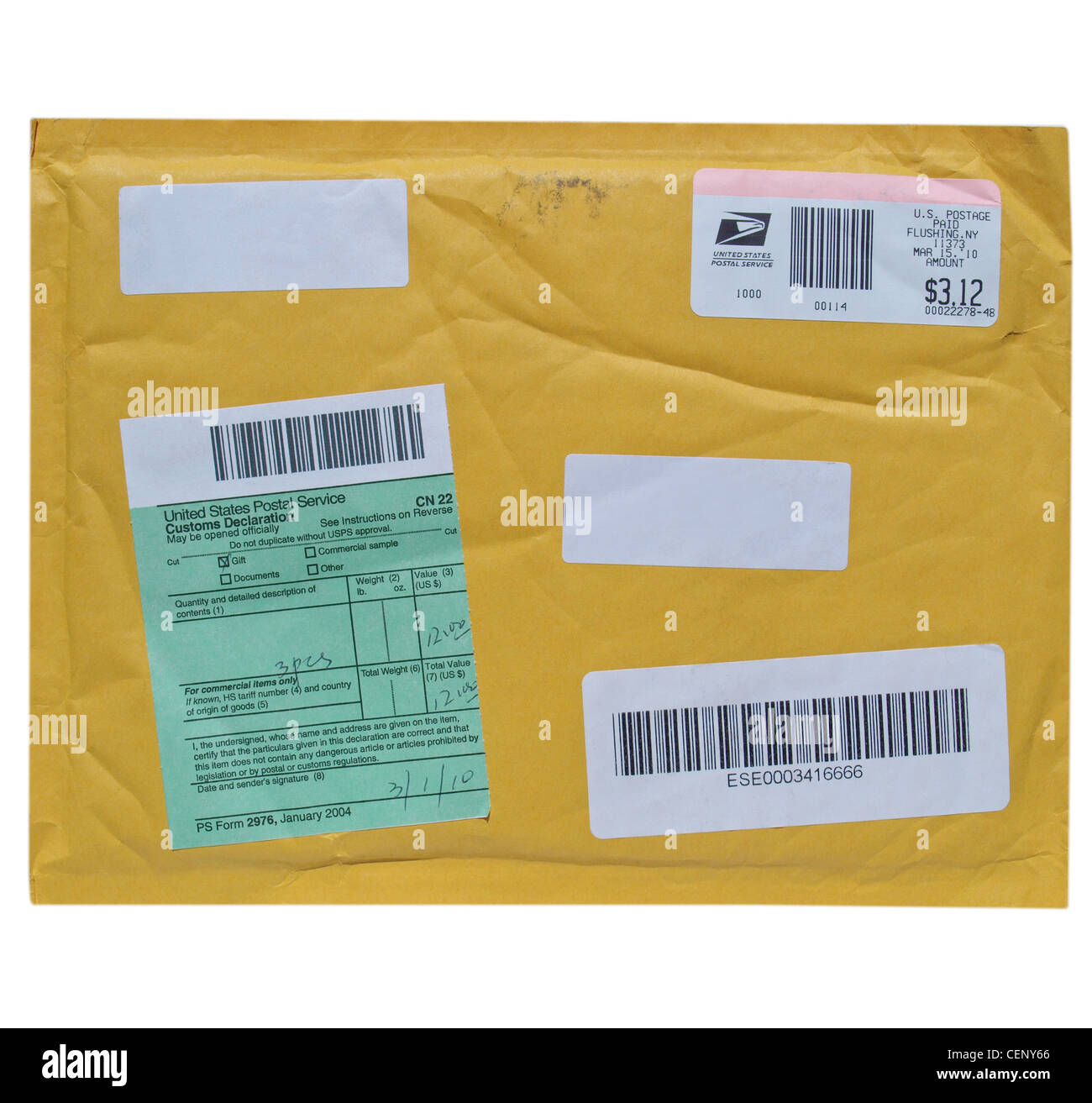 A letter envelope for mail postage shipping Stock Photo Alamy