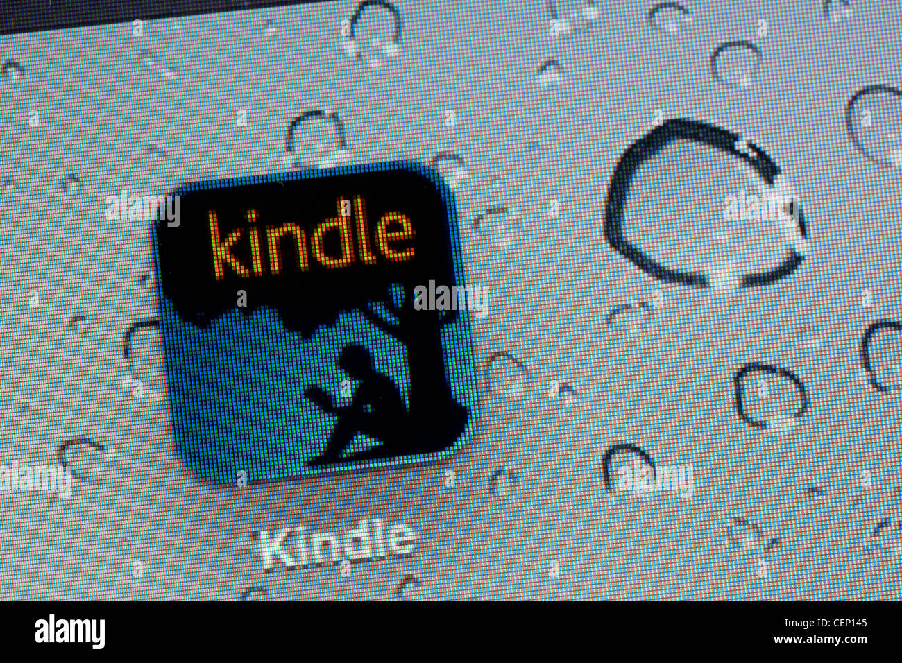Close up of the Kindle app on an iPad Stock Photo