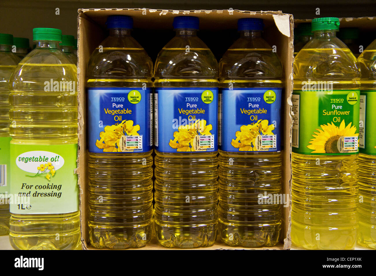 Tesco cooking oils Stock Photo Alamy