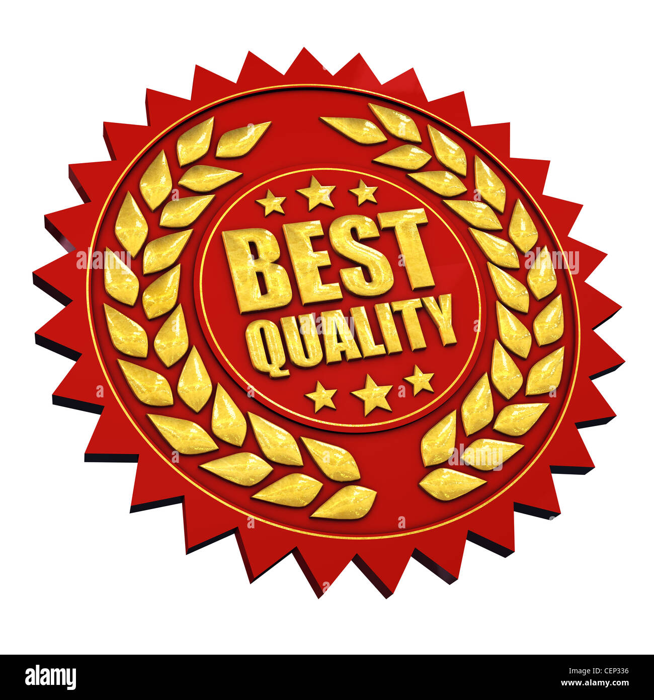 Best quality warranty , isolated on white Stock Photo - Alamy