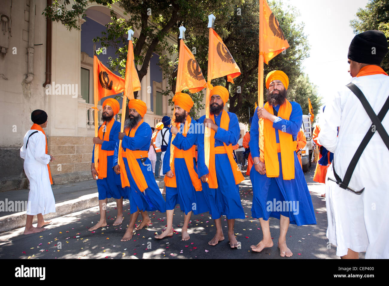 Sick People Baisakhi celebration held in Lecce, Italy, june 2011 Stock Photo