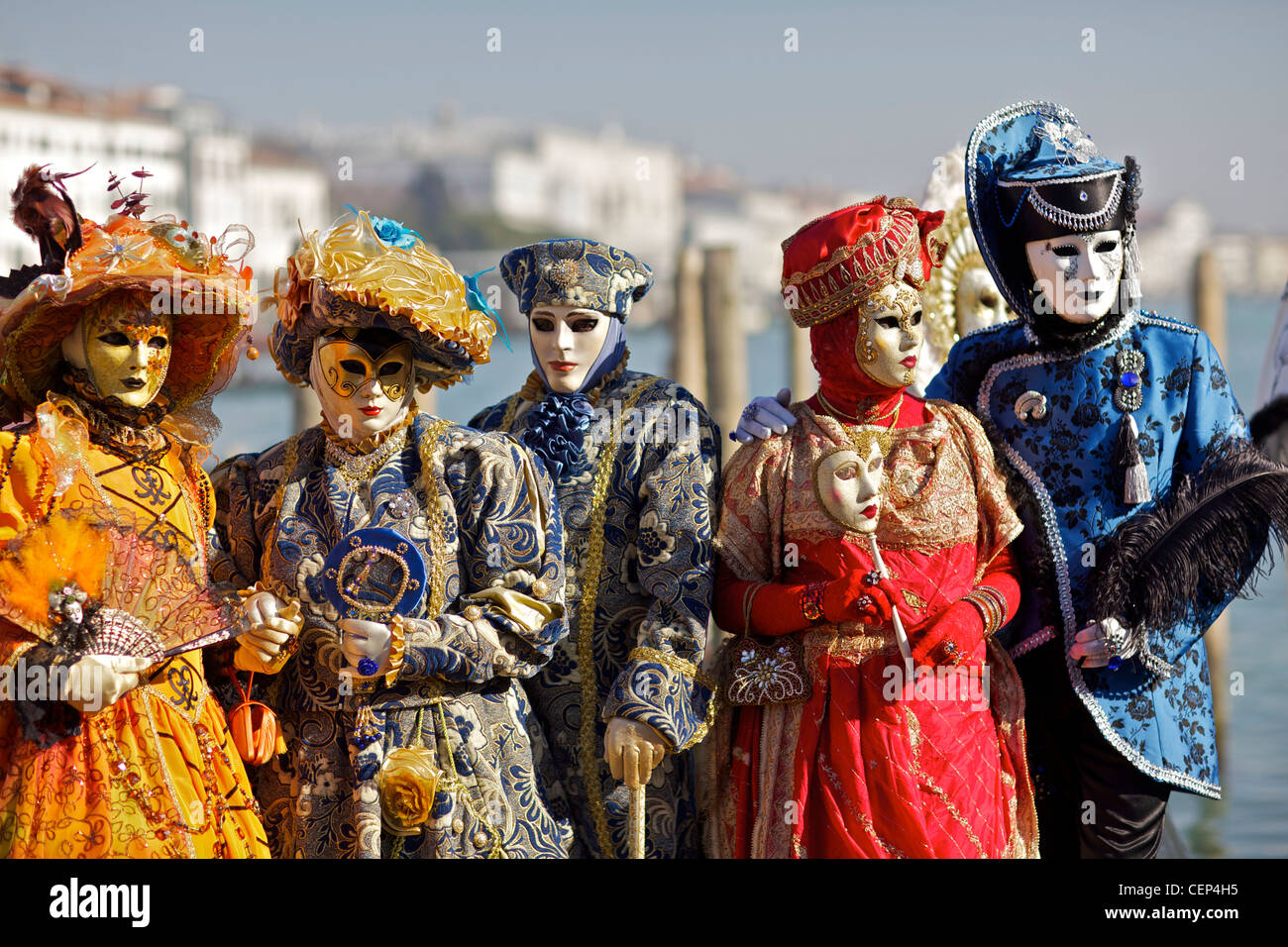 Masked revellers at the Venice Carnival in Italy Stock Photo - Alamy