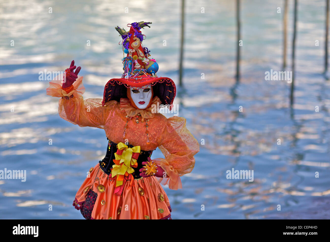 Masked revellers at the Venice Carnival in Italy Stock Photo - Alamy