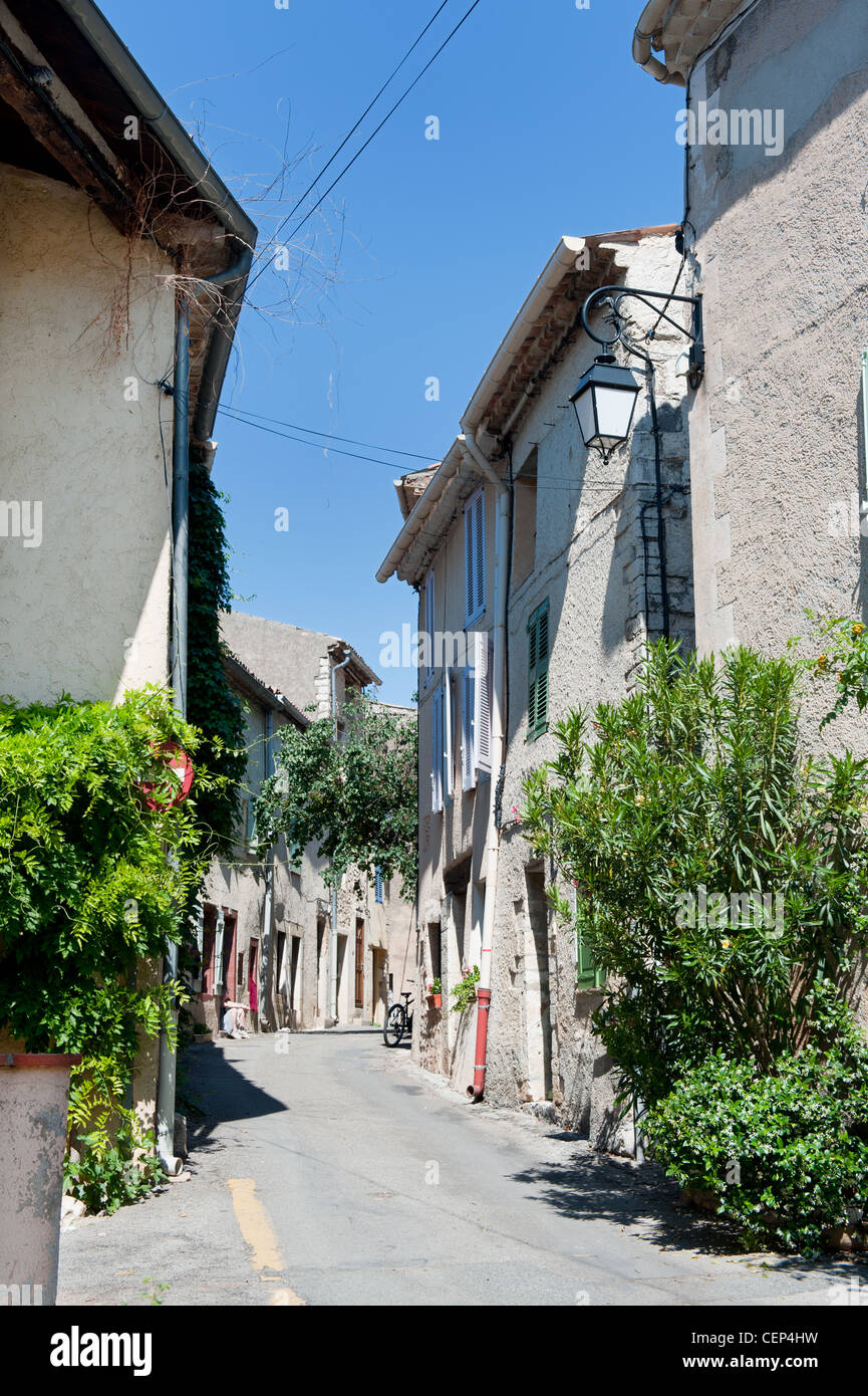 Typical French alley in Bauduen Stock Photo
