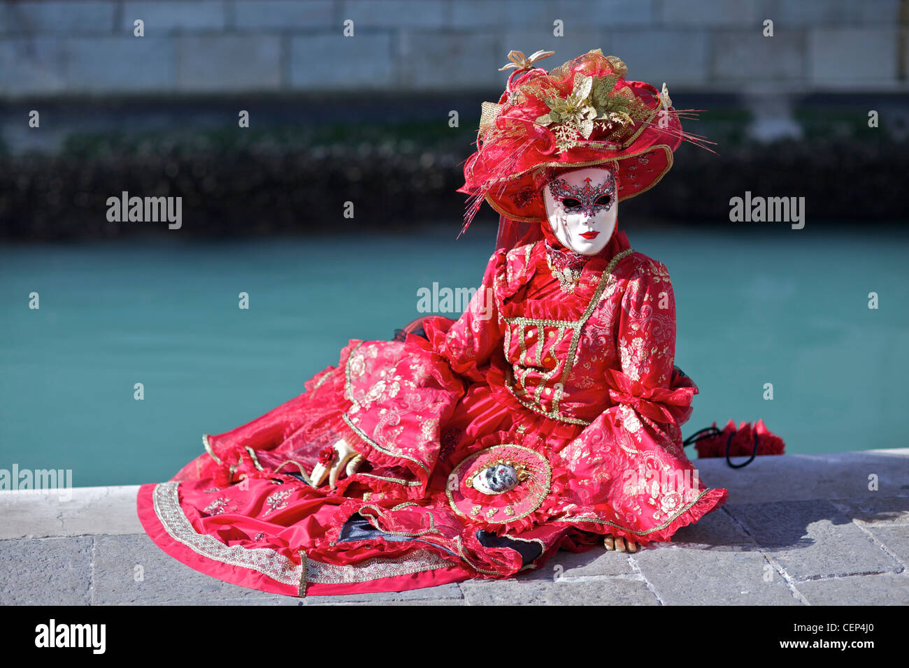 Masked revellers at the Venice Carnival in Italy Stock Photo - Alamy
