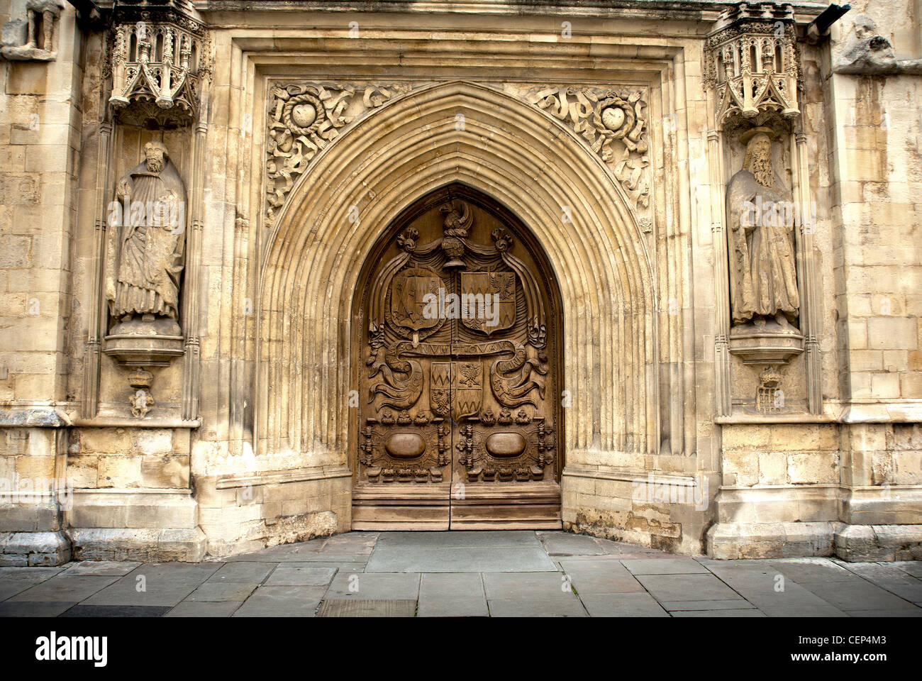 Doors of Bath Cathedral in Bath, England Stock Photo