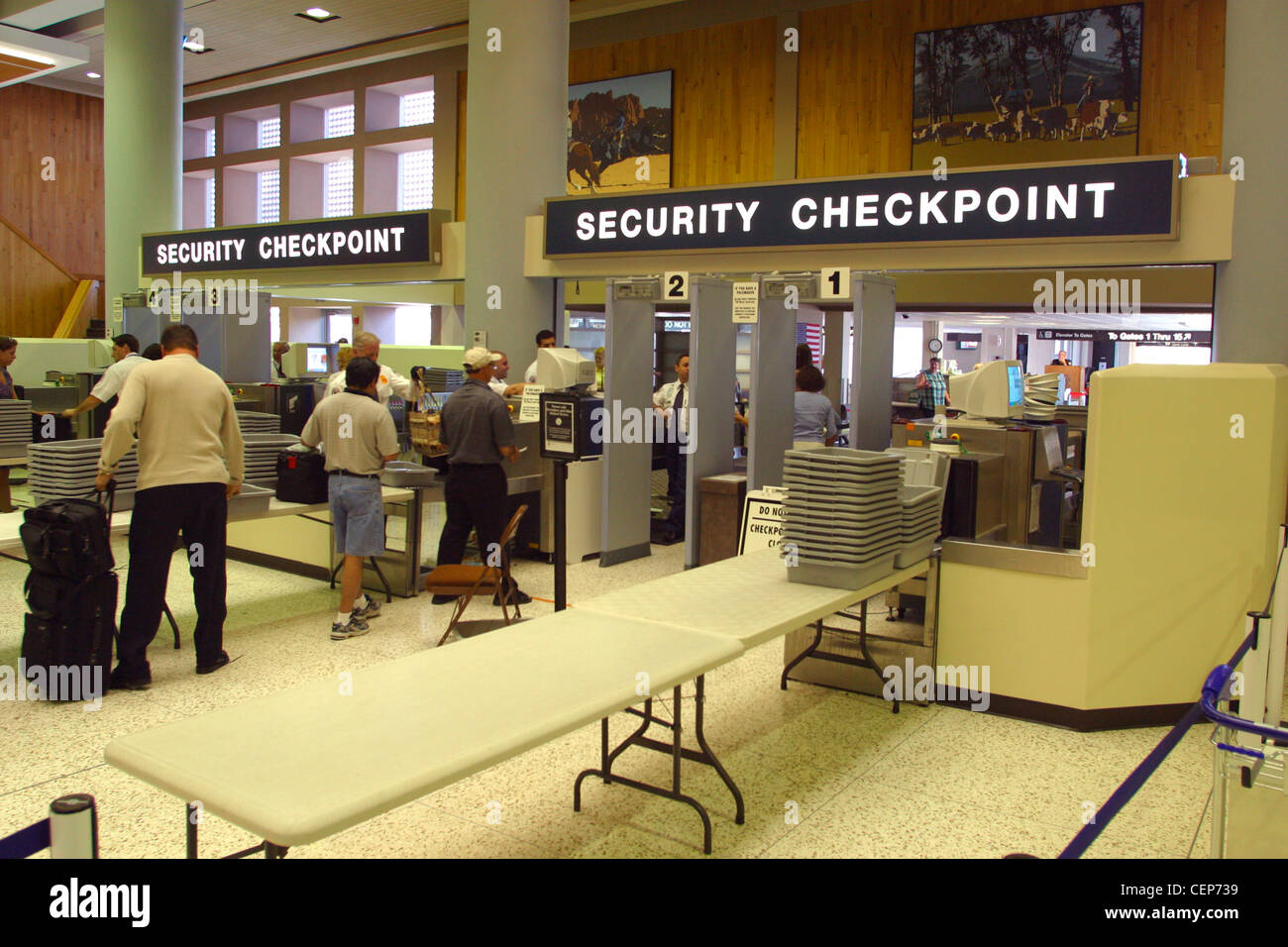 Airport Security Check Point Sky Harbor Airport Phoenix Arizona Stock