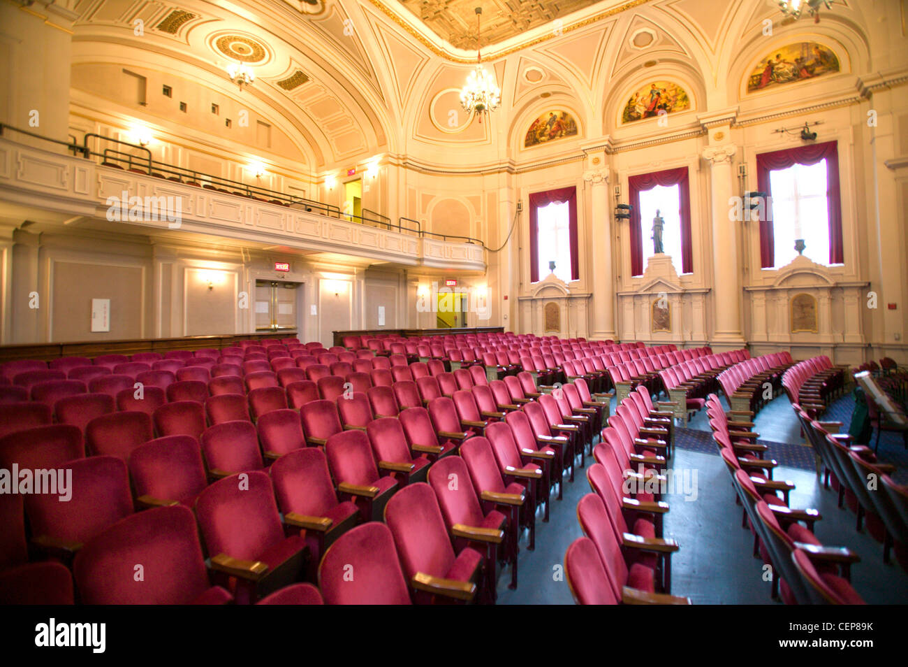 Seats in Old Theater Worcester Massachusetts Stock Photo Alamy