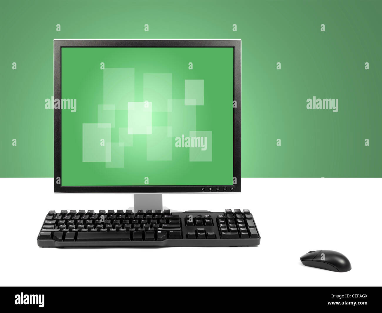 A desktop computer isolated against a white background Stock Photo - Alamy