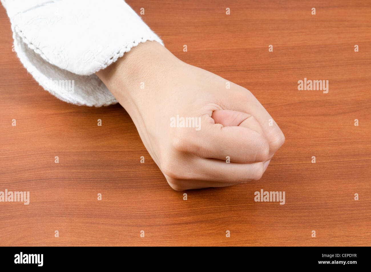 A woman's fist Stock Photo