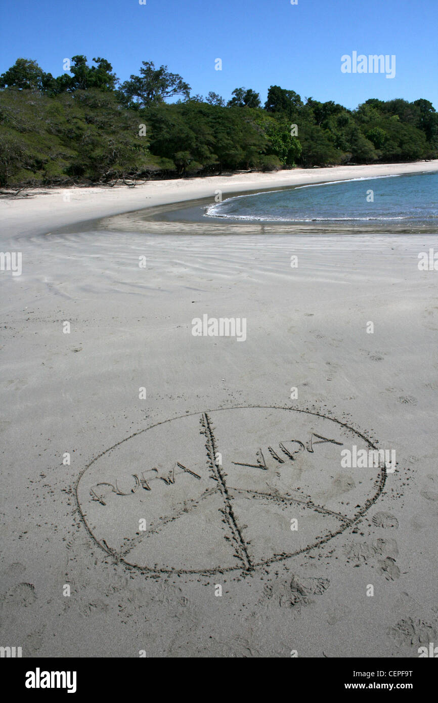 'Pura Vida' Manuel Antonio Beach, Costa Rica Stock Photo