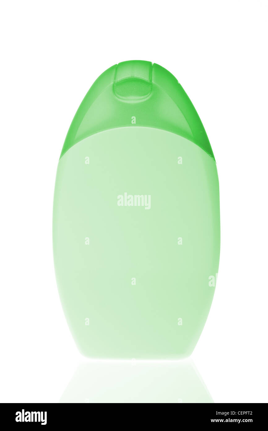 green cosmetic bottle isolated on white background Stock Photo - Alamy