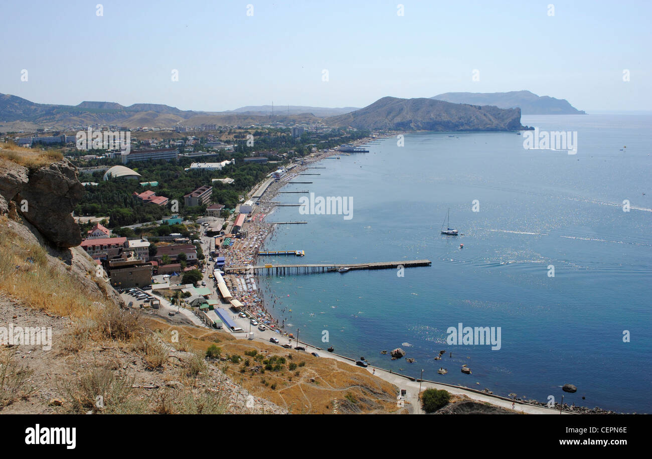 Ukraine. Autonomous Republic of Crimea. Sudak. Panorama. Stock Photo