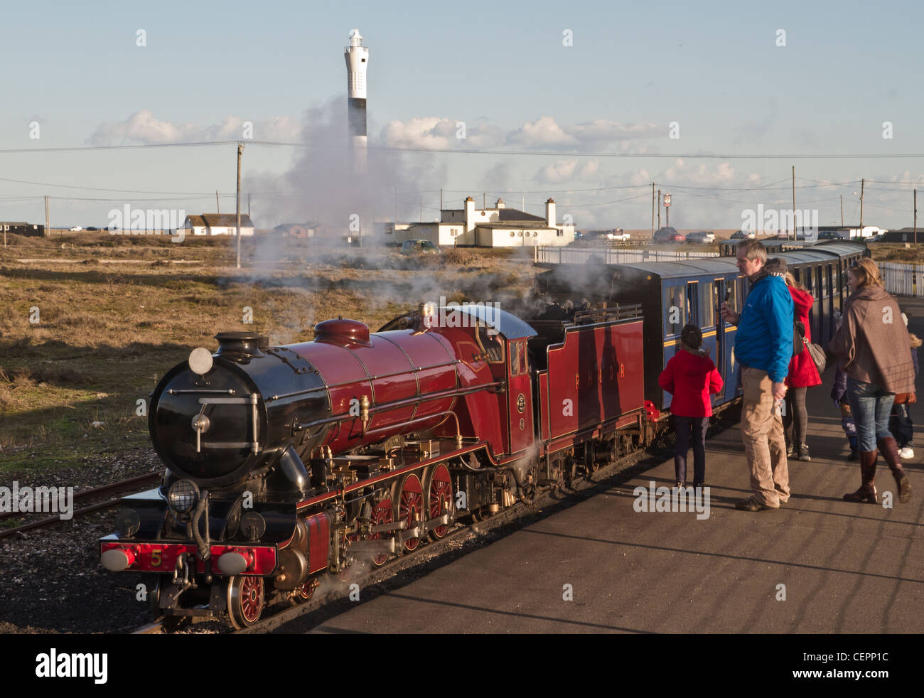 RH&DR 15-inch gouge steam train Stock Photo