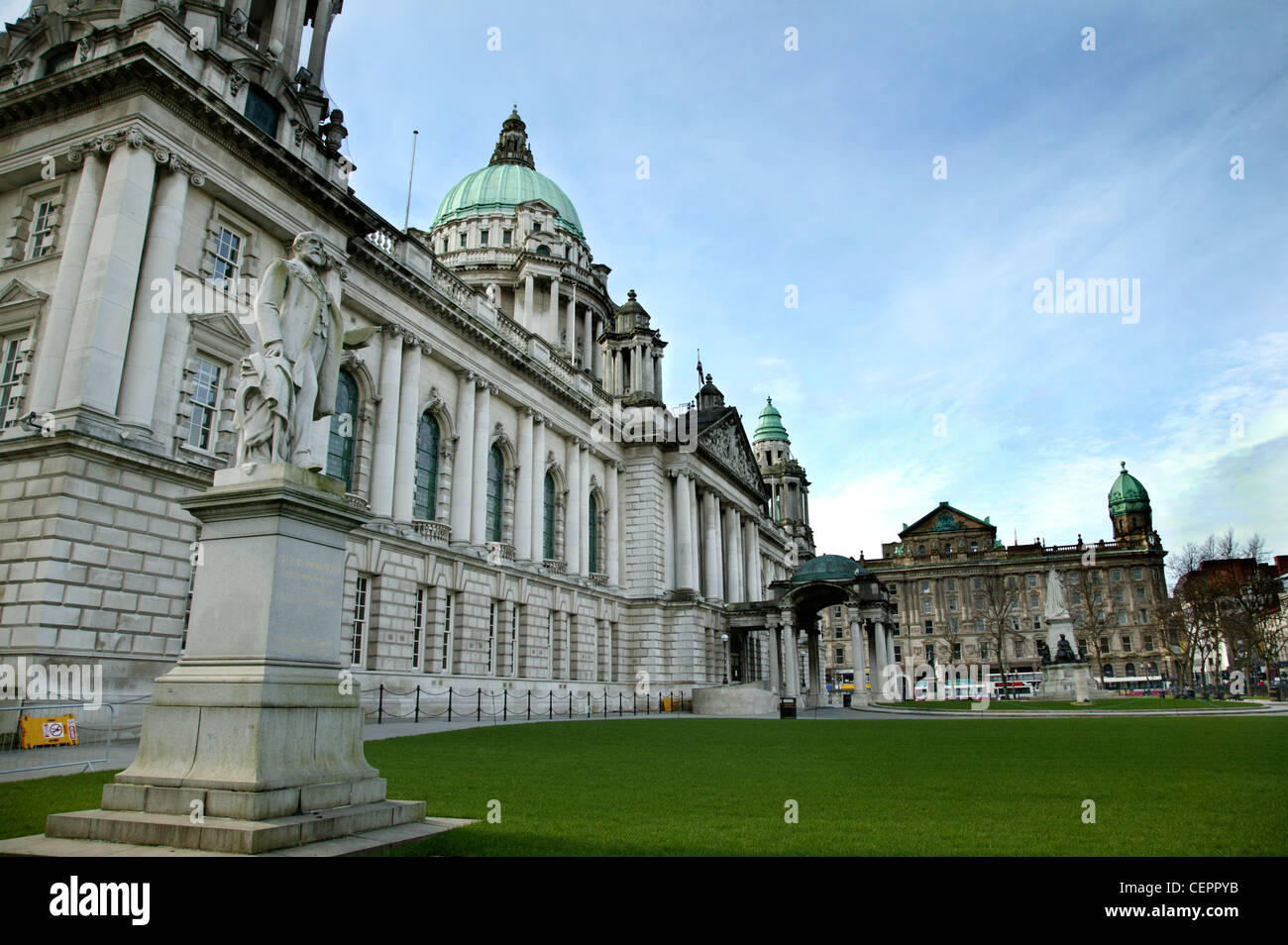 The Classical Renaissance exterior of Belfast City Hall. Stock Photo