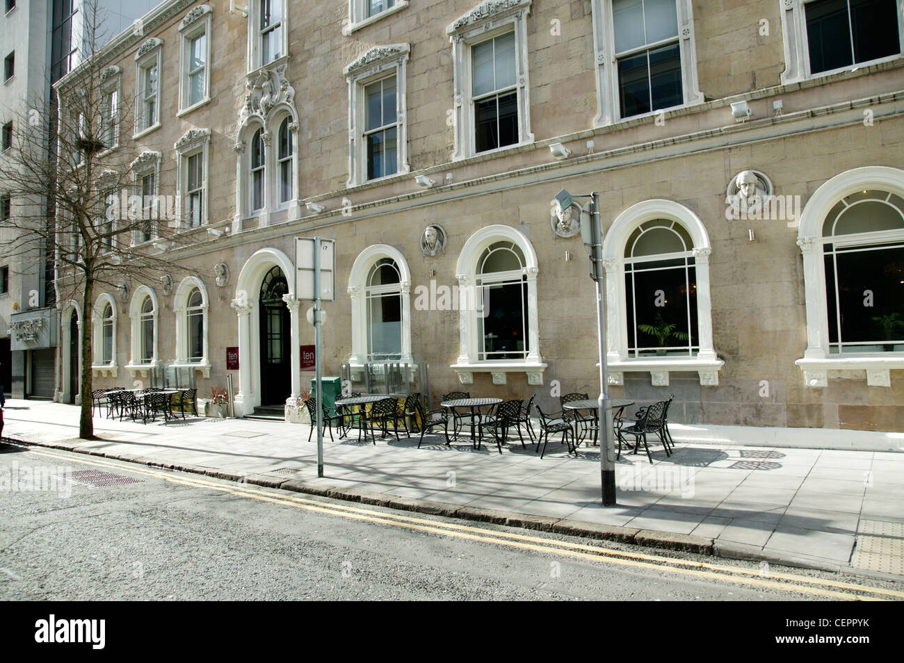 Exterior view of the Ten Square Hotel in Donegall Square Stock Photo