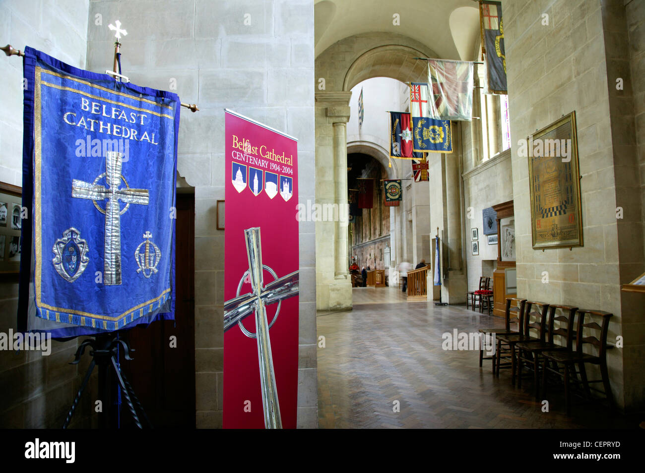 Interior view of the grand Belfast Cathedral. Stock Photo