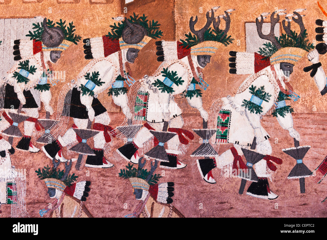 Herd Dance by Pablita Velardé, Albuquerque Stock Photo
