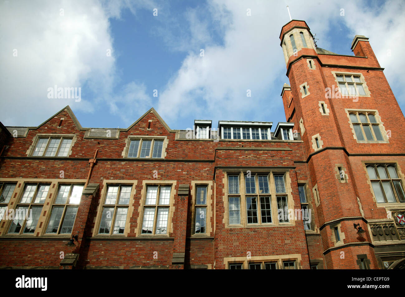 Exterior view of the entrance to the Queens University of Belfast Stock