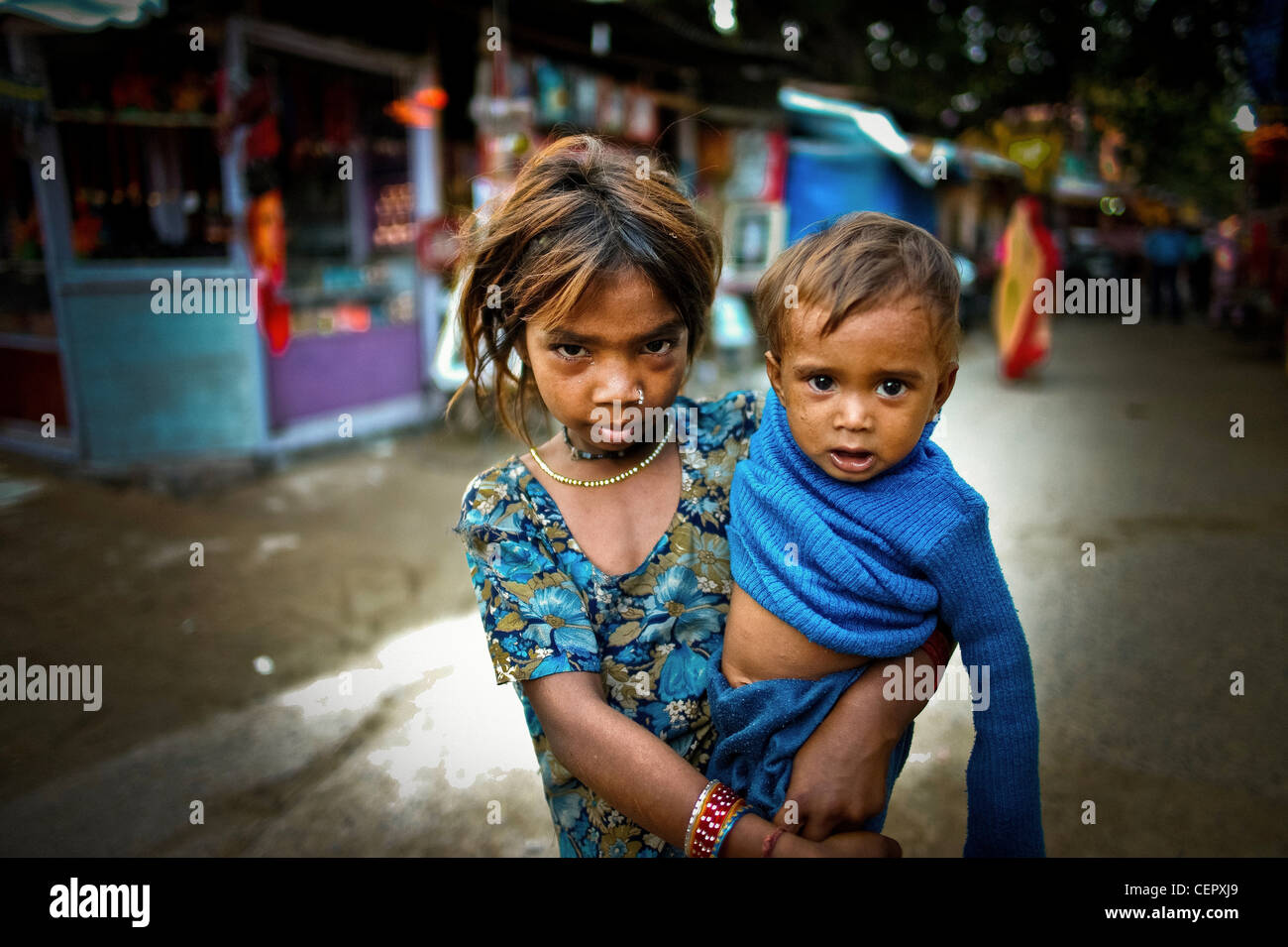 New Delhi, Children in India Stock Photo