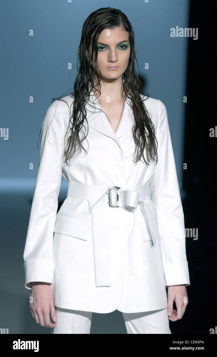 Dice Kayek Paris Ready to Wear Spring Summer Model long hair and green and yellow eye