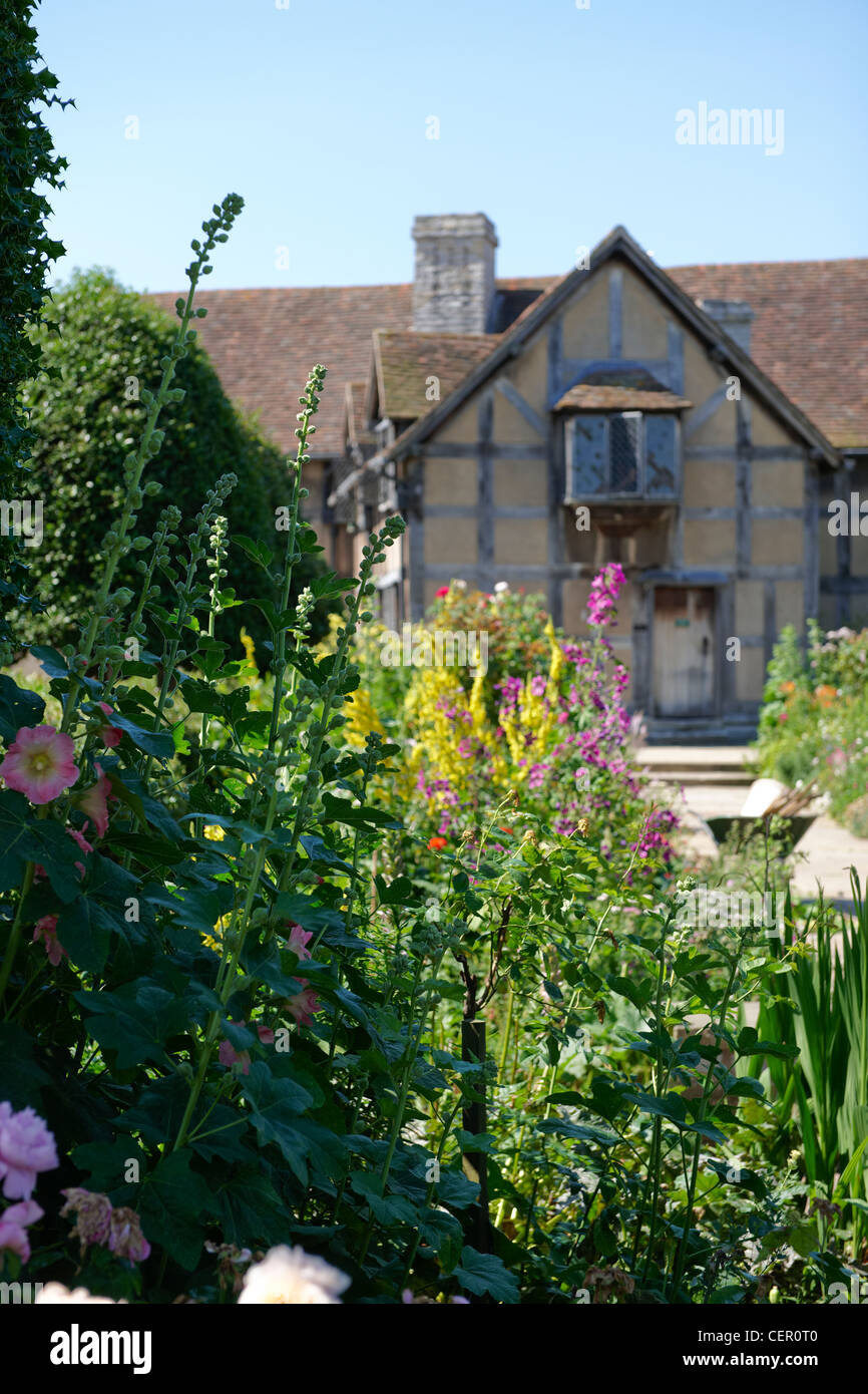 William Shakespeare's Birthplace and Garden in Henley Street, the most famous and most visited literary landmark in Britain. The Stock Photo