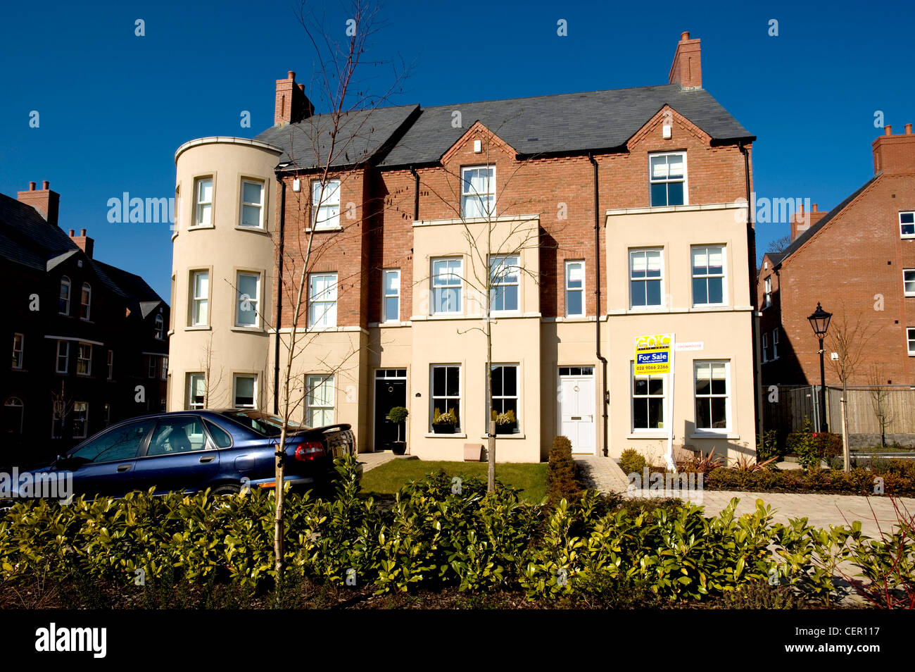 New housing estate in the United Kingdom Stock Photo Alamy
