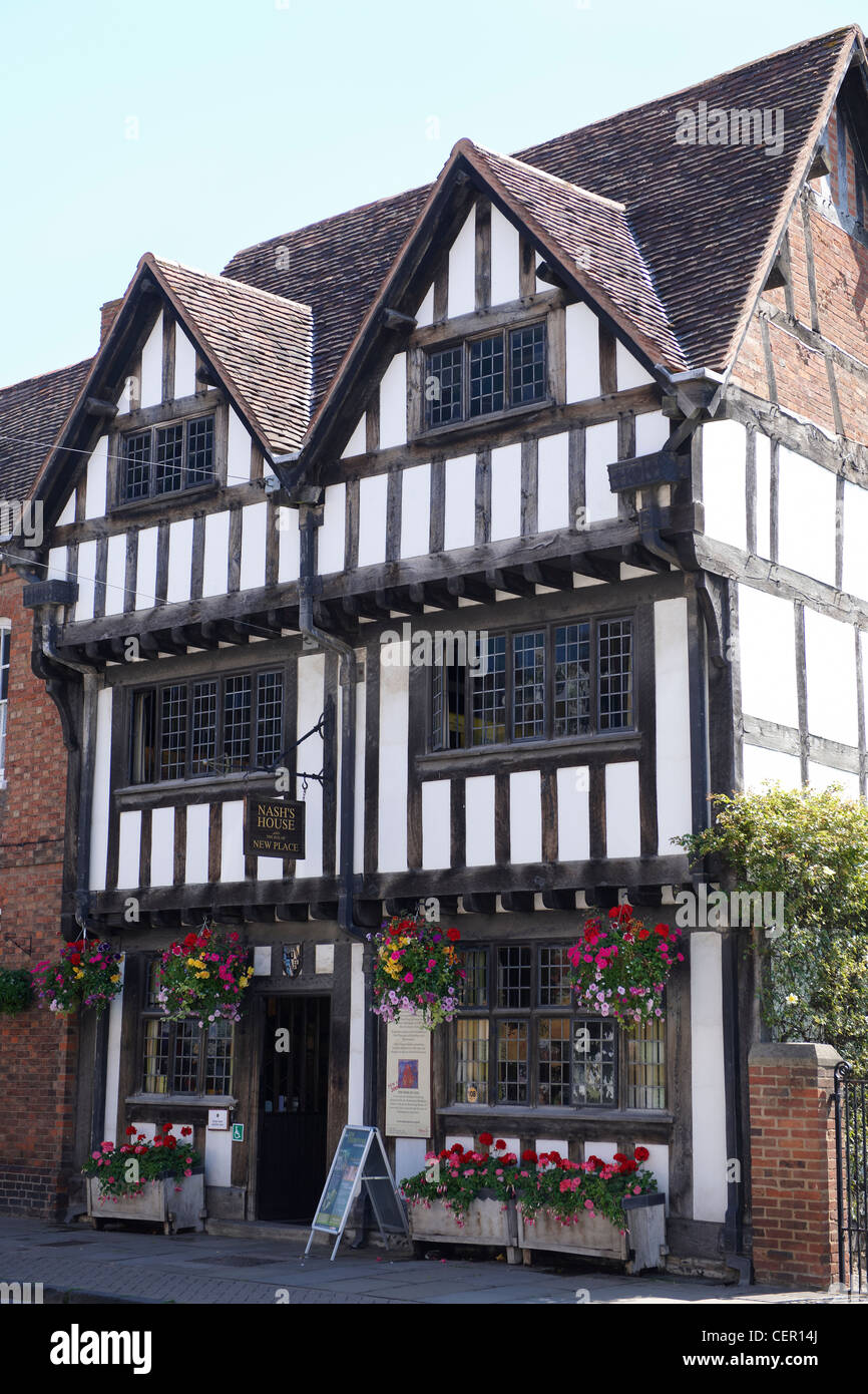 Nash's House next door to New Place. New Place was William Shakespeare's final retirement home but was raised to the ground by R Stock Photo